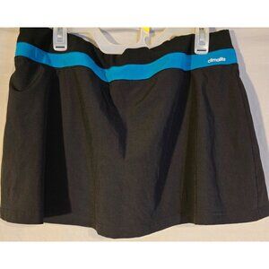 Adidas Womens Black Teal Skirt Skort Athletic Mini Size XL Stretch tennis Golf